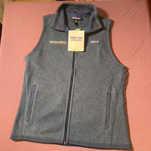 Patagonia Women's Better Sweater Fleece Vest in Navy Slim Fit Size M (LOGO)- NWT - Picture 1 of 11